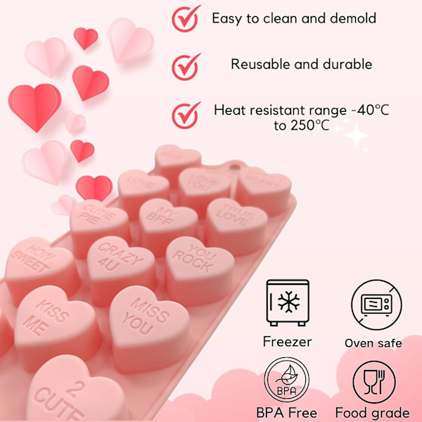 x Silikonforme til Påskechokolade - 16 Hulrum - Påskeæg, Kanin, Kurv - Non-Stick Bageform - Voks Smelteforme til Børn, Påskefest, DIY Chokolade Valentine