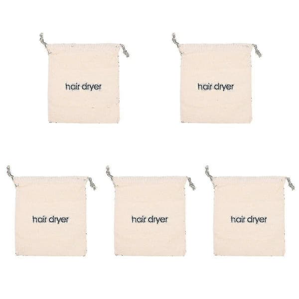 5 stk. Hotel Hjem Hårtørrer Taske Snørepose Beholder Hårtørrer Opbevaringspose 5pcs