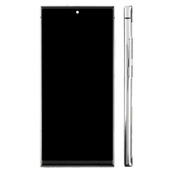 För Samsung Galaxy Note20 Ultra SM-N986B 6,72 tum TFT LCD-skärm Digitizer Komplett enhet med ram, stöder inte fingeravtrycksidentifiering Silver