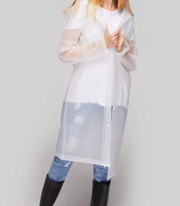 Transparent regnrock Vattentäta regnponchos Regnkläder