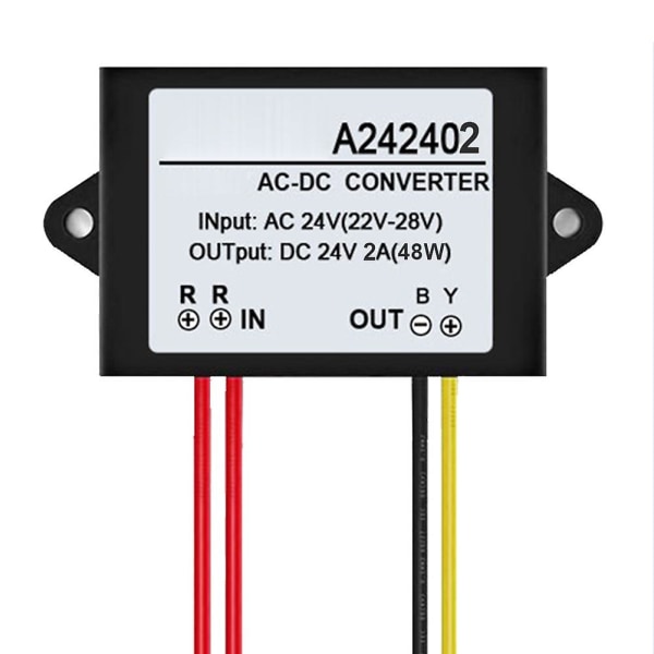 AC 24V till DC 24V 1/2/3A Mini Vattentät Strömförsörjningsomvandlare Adaptermodul 3A