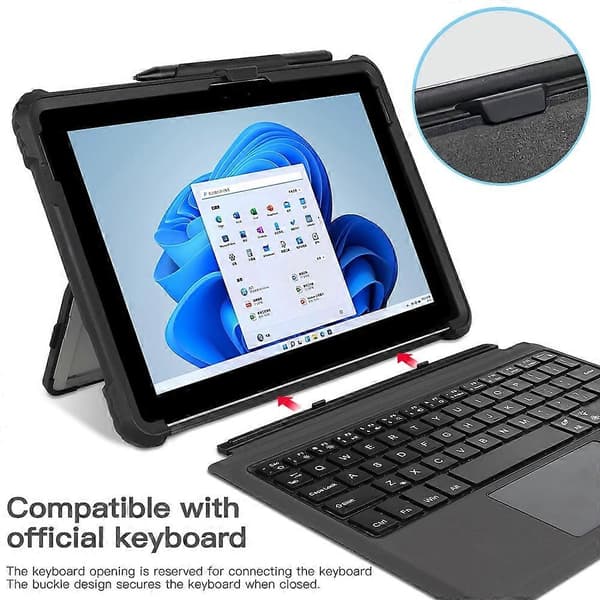 Til Microsoft Surface Pro 10 / 9 Gennemsigtigt Laptop Cover i Akryl Black