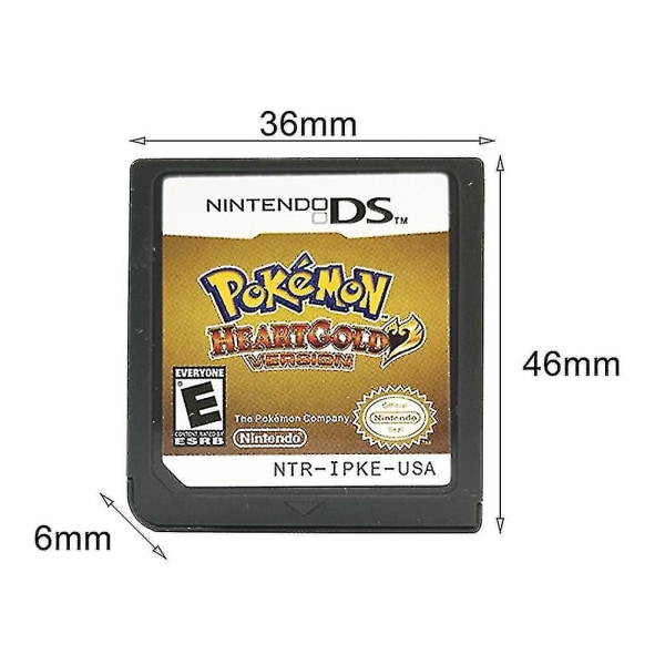 Hemma Spelkort Soul Silver Heart Gold Bärbar Klassiker För 3ds Dsi Ds Lite Nds Diamond