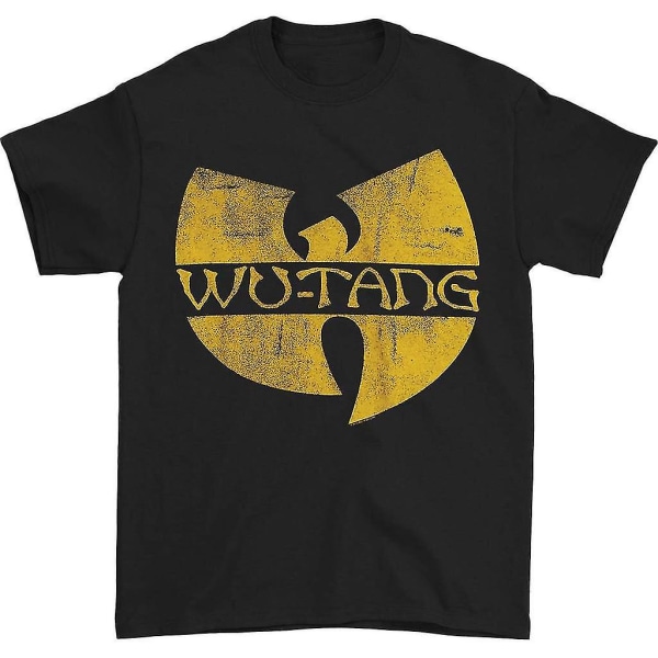 Wu Tang Clan T-skjorte med klassisk gul logo av høy kvalitet XL