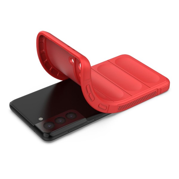 For Samsung Galaxy S21+ 5g robust telefondeksel Støtsikkert mykt TPU-beskyttelsesdeksel Red