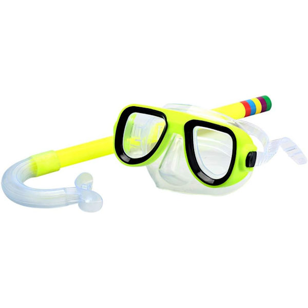 Barnens Snorkling Scuba Snorkling Mask Simglas Simglas med Torra Snorklar Rör Utrustning Giftfri Dykutrustning 3-8 År