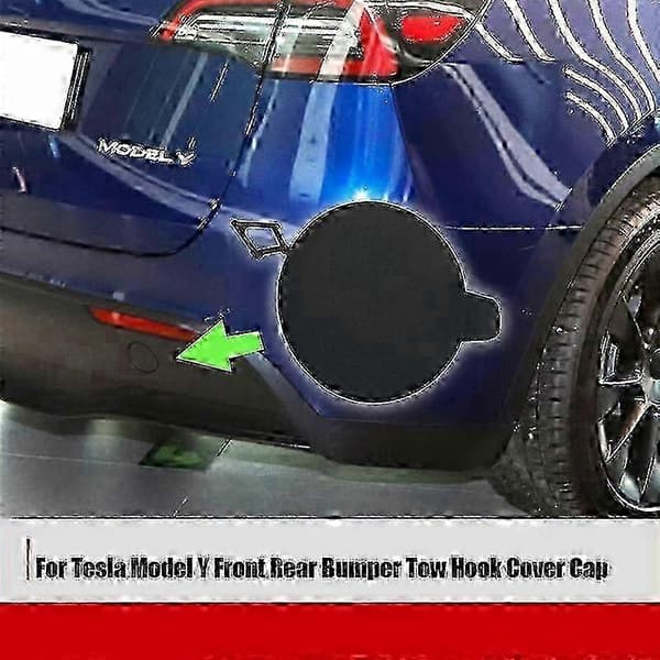 Høykvalitets slepekrokdeksel foran og bak for Tesla Model Y, biltilbehør for styling og modifikasjon front-blue  Y
