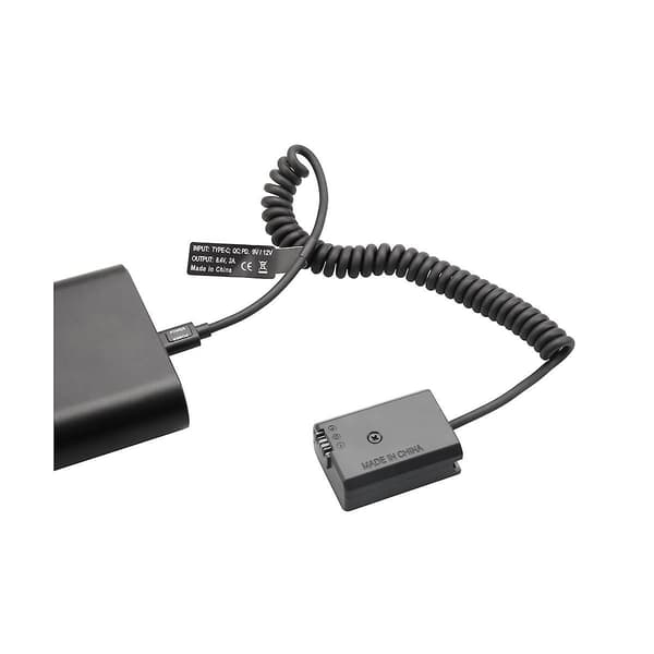 NP-FW50 Dummybatteri PD Typ-C-koppling för ZV-E10 A7 A7R/S/M A7II A7S2 A7M2 A7R2 A6500 NEX5 NEX7 - Black