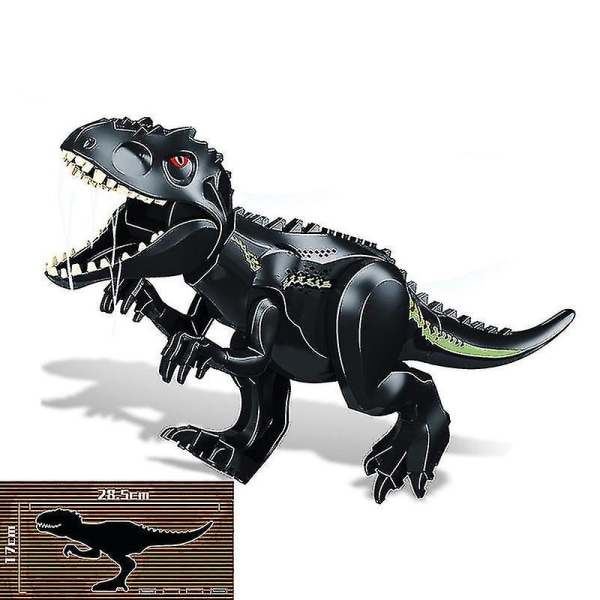 1 stk Jurassic Big Size Dinosaur byggeklosser T-rex Quetzalcoatlus Baryonyx Actionfigurer Barneleker Gaver T-Rex brown