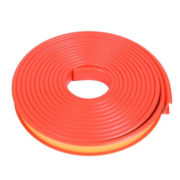 5 m självhäftande kantkudde Miljövänlig hög anpassningsförmåga 15 mm U-format bordskantskydd för garderob Red
