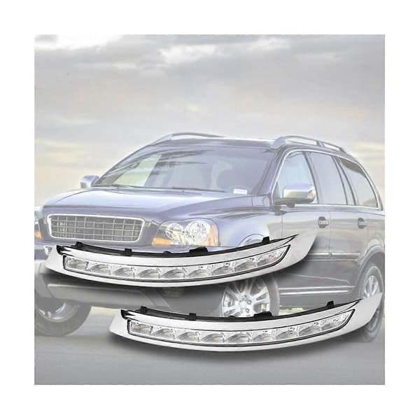 1Par for XC90 2007-2013 LED DRL Blinklys Kjørelys Tåkelys Silver