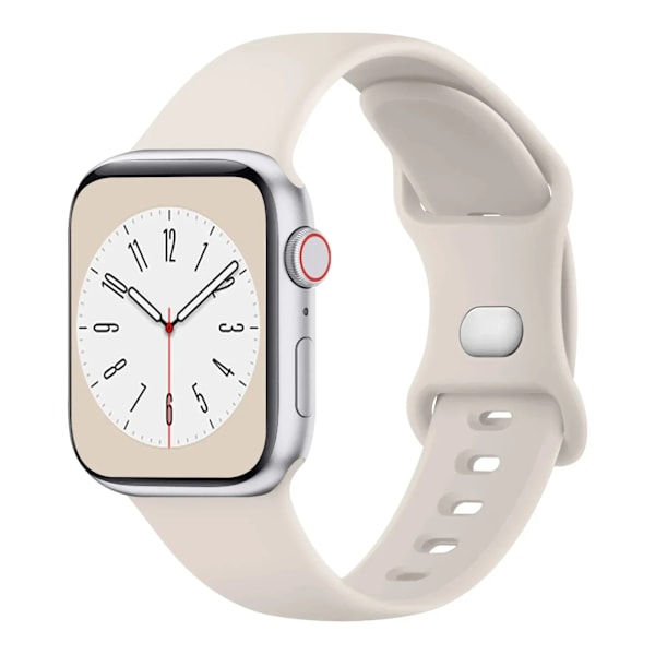 Pehmeä silikoniranneke, yhteensopiva Apple Watch 8 7 6 5 4 3 SE -rannekkeen kanssa, yhteensopiva IWatch Ultra 49mm 45mm 41mm 40mm 44mm 38mm 42mm -kellon kanssa Star Light