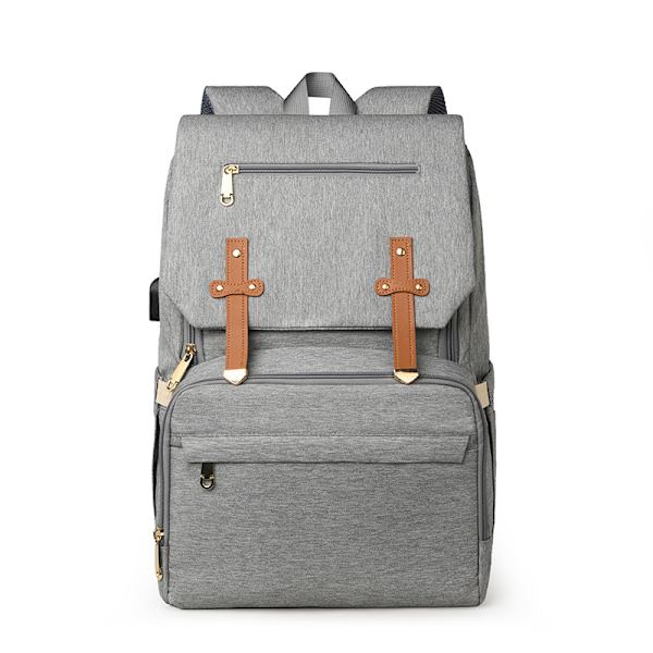 Multifunctional Mommy Bag with Changing Table grey