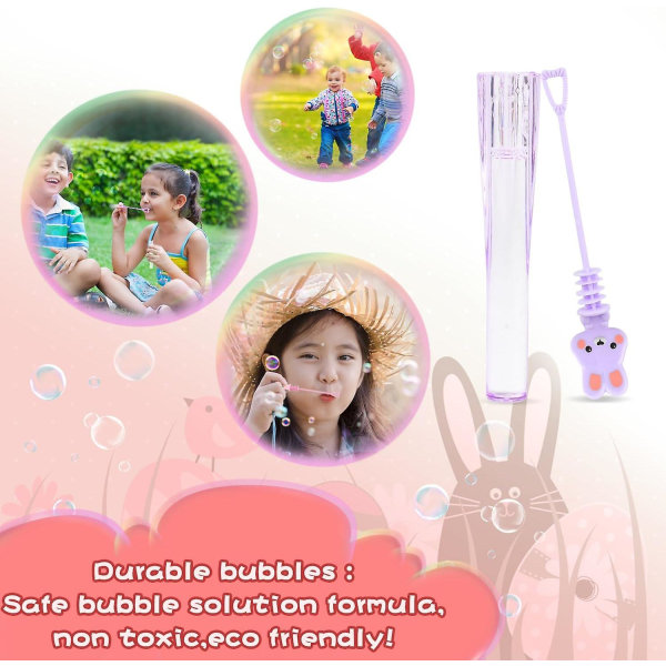 Kuplat lapsille, 10 kpl pääsiäiskuplaputket sauvalla Rabbit Chick Mini Bubble Wands Bubble Kids Kevätkesä Lelujuhlalaukkujen täyttöpakkaukset lapsille_GET IT G Style 2
