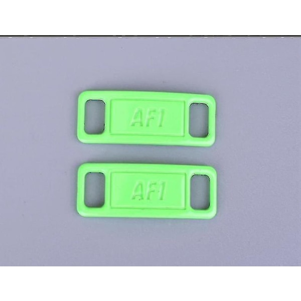 Af1- Skosnöresspänne, metallspets, lås Sneaker Kits Tillbehör Fluorescent Green
