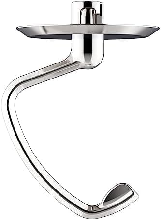 [LCS] Poleret dejkrog i rustfrit stål til KitchenAid røremaskine, passer til 4,5-5 Qt tilt-head røremaskine til KitchenAid dej