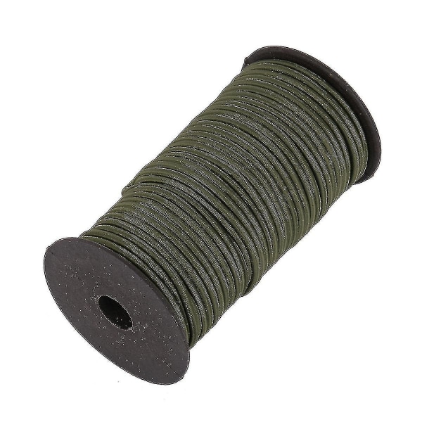 4 mm bredt elastisk bånd, rund elastiksnor Olive Green 25m