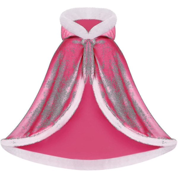 Vendbar kappe for voksne og barn, påske nyttår kappe finkjole vampyr heks trollmann Rollelek kappe-zong Pink 110cm
