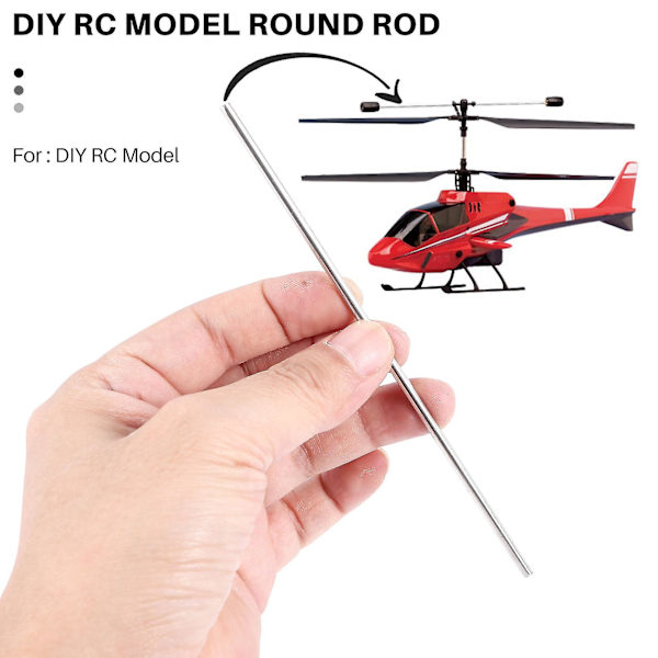 5 stk RC Flymodell Akselstenger i Rustfritt Stål, Runde, 3mm x 150mm