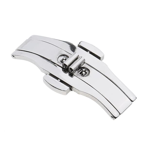 Dobbelt Trykknap Butterfly Deployment Urremspænde i Rustfrit Stål - 5x18mm 6x23mm