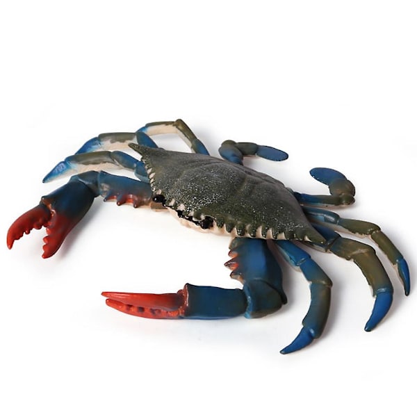 Haloppe Simulation Hermit Crab Havdyr PVC Model Skrivebords Dekoration Uddannelse Børns Legetøj Green Swimming Crab