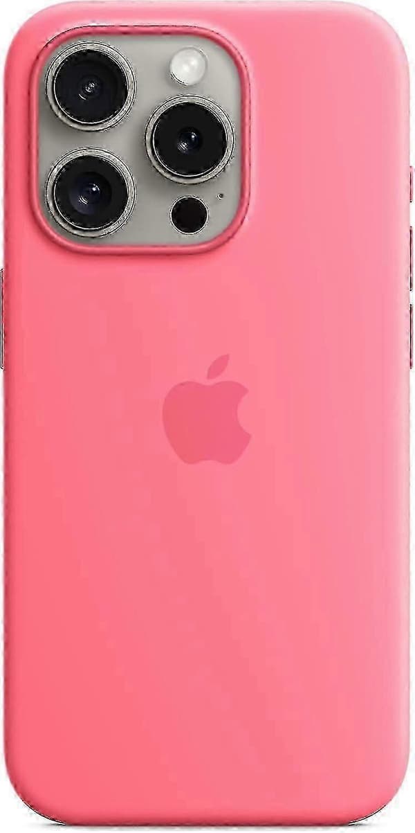 För Apple iPhone 15 Pro Silikonskal med MagSafe Pink