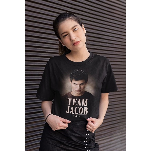 Twilight T-skjorte Team Jacob Black Unisex T-skjorter med korte ermer for voksne Vampyr Romance Movie Graphic T-skjorter S