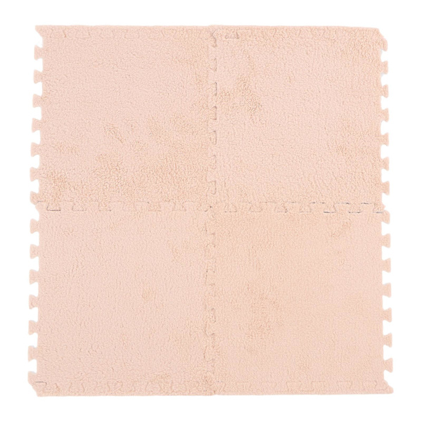 10 stk. Plussj Skumgulvmatte Myk Tykk Split Joint Interlocking Plussj Skum Teppe For Romgulv Light Tan