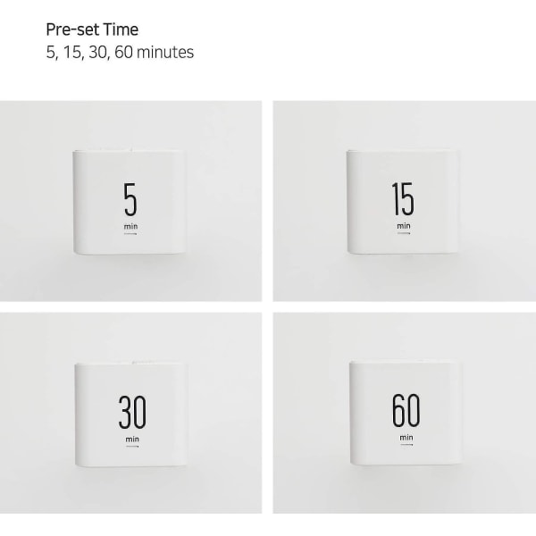 Mooas Multi Cube Timer/roterende Timer, Enkel Betjening, Ur & Timer (hvid) Mint Green