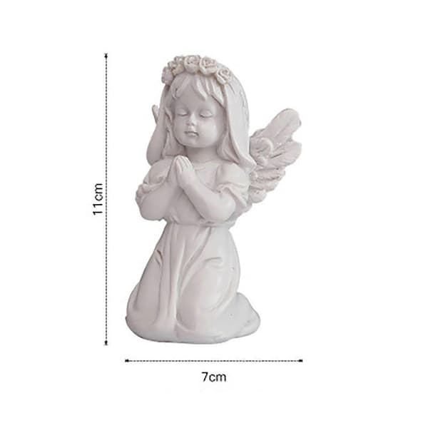 Bedende kerub nuttede kerubstatuer figur indendørs udendørs hjem B