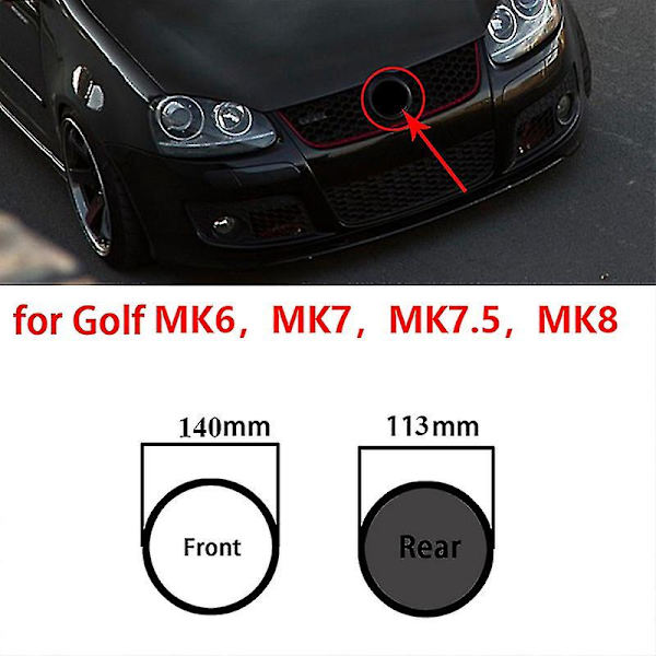 Passar Golf 7/7.5 Golf 8 Höjd 6 Modifierad Svart Etikett Ny Platt Spegel Prescript MK6