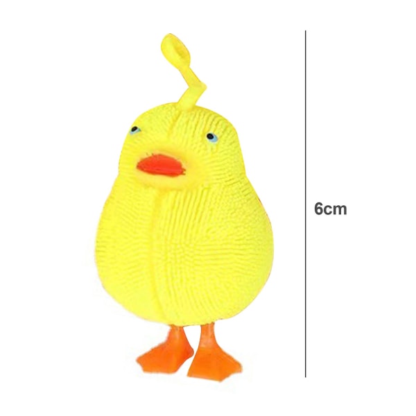 Gul Chick Squeeze Toy LED Light Up Ljusande Kul Mjuk Stress Relief TPR Animal Yellow Duck Puffer Squishes Toy Kids Supplies Chick