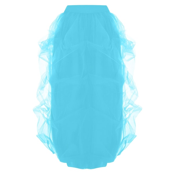 Kvindeskjole Kvinders Tulle Lang Skørt Høj Talje Ruffle Gulvlængde Bryllup Puffy Maxi Skørter Kvinders Skørter