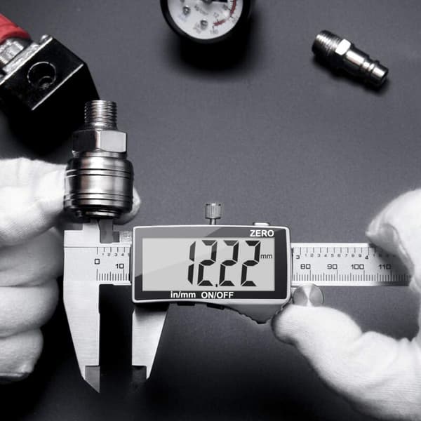 Precision Digital Caliper 150mm, Stainless Steel with mm/inch Conversion & LCD Display, Splash-proof