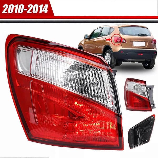 Bil LED Baglygte Ydre Venstre Side Til Nissan Qashqai 2010 2011 2012 2013 2014 EU Version Red