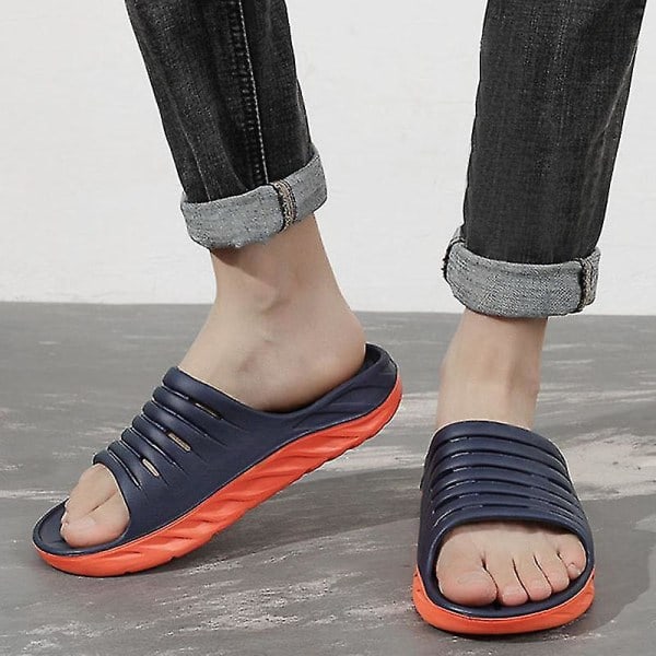 Herrar Recovery Sandaler med Bekväm Plantar Fasciitis Valv Stöd Blå 44 EUR Blå Blue EUR 44