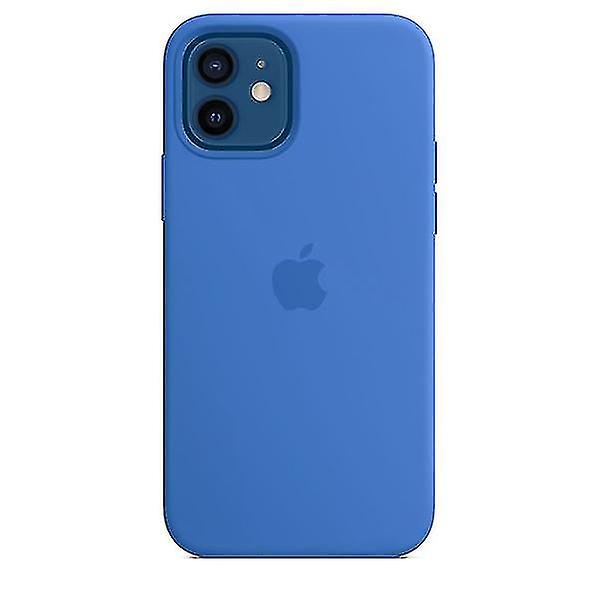 Silikone Phone Case Med Magsafe Til Iphone 12 & 12 Pro Høj kvalitet Blue