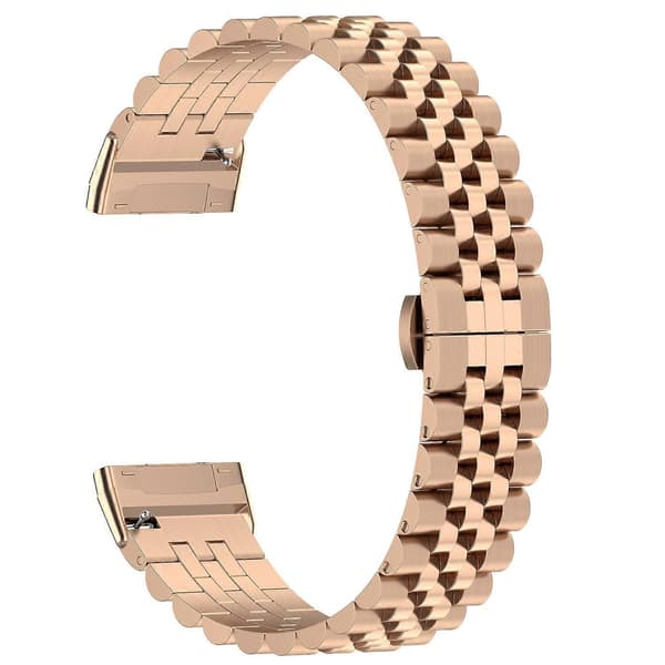 Til Fitbit Versa 3/Versa 4 Urremme i rustfrit stål, 5 perler, udskiftningsurrem med værktøj Multicolor Style E