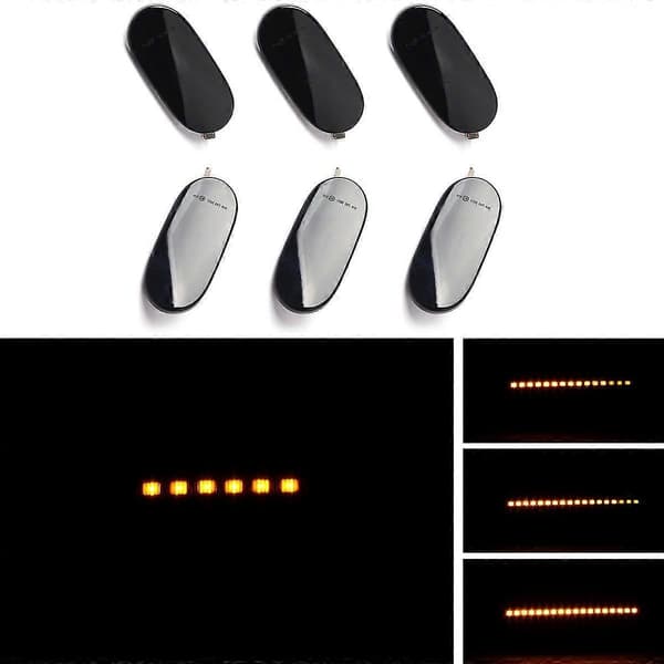 6X LED Dynamisk Side Markør Blinklys Indikator Lampe for Sprinter W906 2006-2018 2006-2016 Black