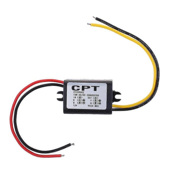 12V til 9V DC-DC-konvertermodul Strømforsyningsspændingsregulator Black