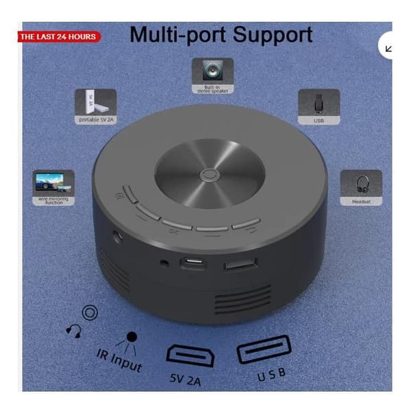 Mini bärbar projektor LED WiFi hemmabio Android TV Bluetooth USB 1080P