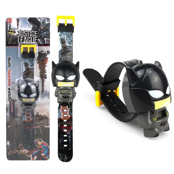 Armbåndsur for barn Superhelt Utendørssport Uttrekkbare klokker med justerbar reim Bursdagsjule påskegave til gutter, jenter Batman
