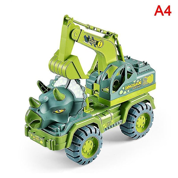 Auton lelu dinosaurukset kuljetusautojen kuljetusrekka lelu vetävä ajoneuvo lelu Multi-color A5