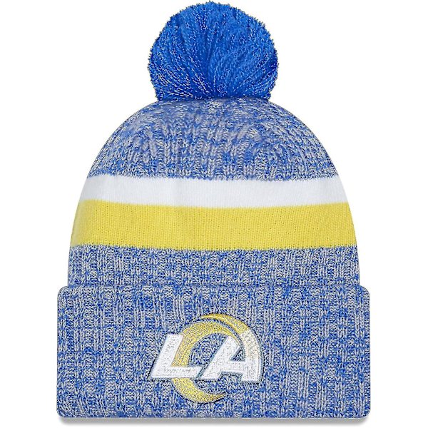 NFL Sideline Sport Strikket Hat Amerikansk Fodbold 2023/2024 Vinterhat Med Poms En Størrelse Alle Hold SportKnit to Rams to Blue31888