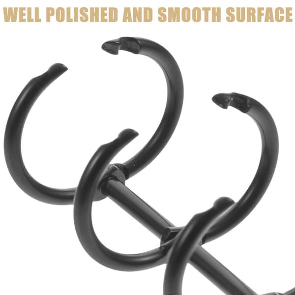 Tre-hullers ringbind løse bladbind til daglig brug 12 stk sort legering Black 4X2.5X2.5CM