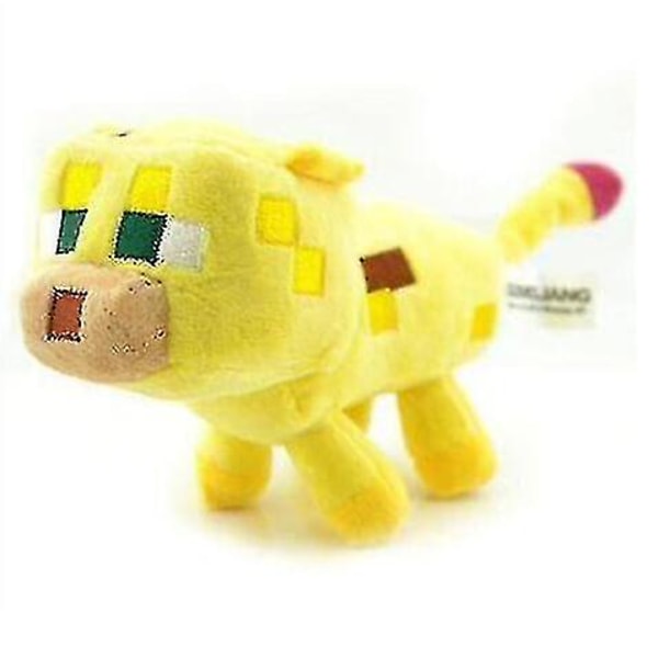 Minecraft Plyslegetøjs Sæt Julegave 24 cm yellow cat