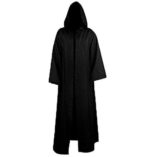 Herre Kapper Frakker Hætte Solid Løs Vindtæt Herre Trench Vinter Lang Kappe Poncho xl