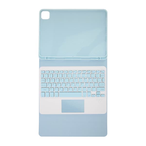 Keyboard with Touchpad, Magnetic Auto Sleep Function, Stand, Pen Holder, Wireless Keyboard for IOS Tablet Pro 11 inch Air 4 5 Blue