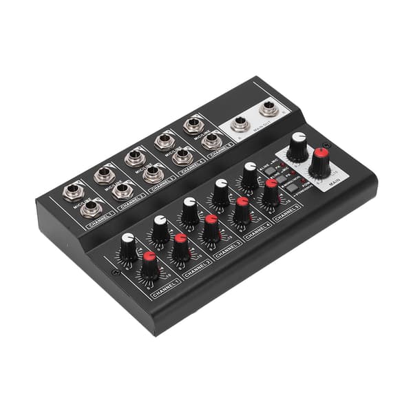 10-channel Mixer Console Audio Mixer Sound Mixing Board with 2 Main Volume Knobs US Plug AC100-240V