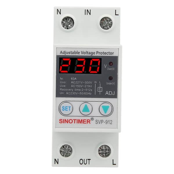230V Under Överspänningsskydd Justerbart Återställningsskyddsrelä Voltmeter SVP91263A